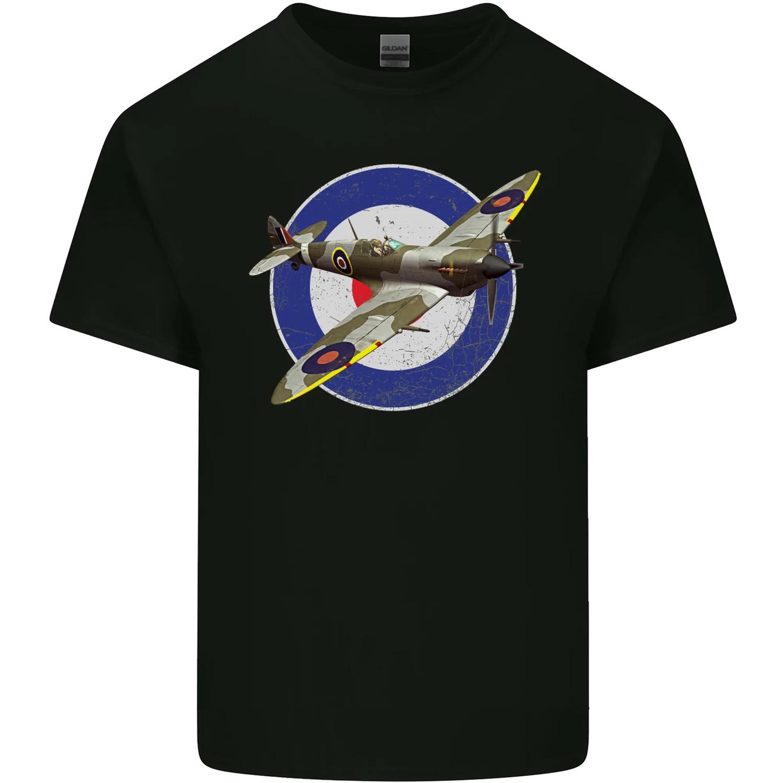 Spitfire MOD RAF WWII Fighter Plane British Kids T-Shirt Childrens 3XL
