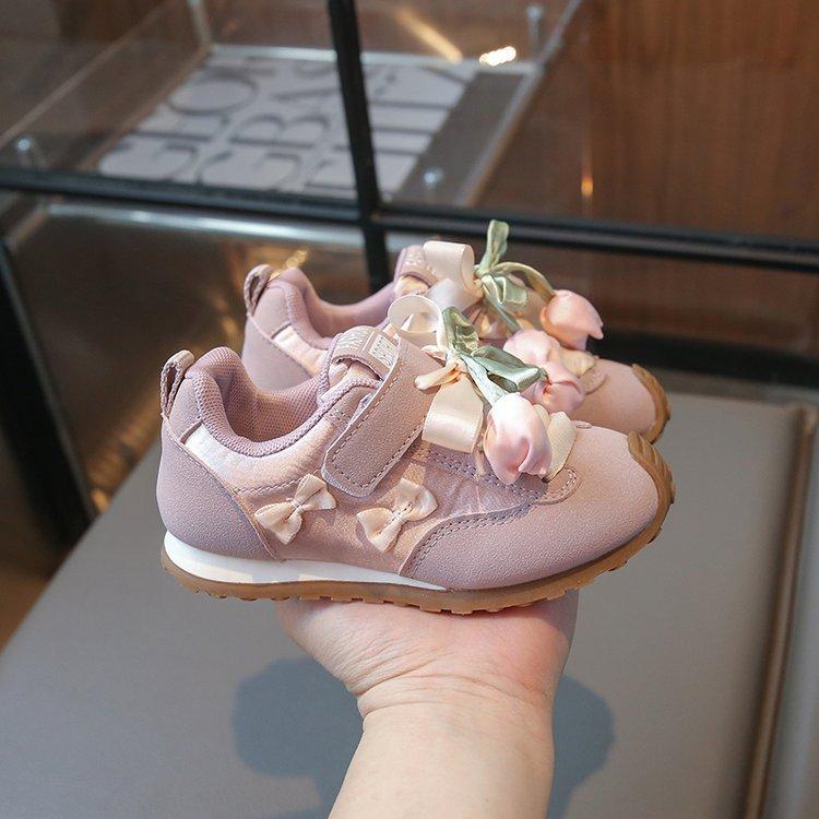 Girls spring shoes tulip shoes Forrest Gump shoes 2025 new children middle and older children spring and autumn sports shoes soft sole