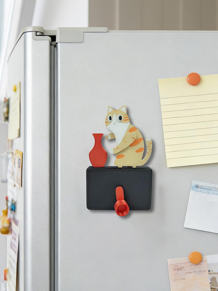 Cat Whisker Holder Magnet 3D Refrigerator Decoration Magnetic Pet Memorial Decor for Home Office Kitchen Dorm Whiteboard Locker