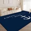 Alfombrilla de suelo con ancla náutica estilo INS suave para suelo de dormitorio casa lavadero alfombrilla antideslizante alfombras para zona de cabecera