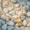 Boho Starfish Shell Conch Simulated Pearl Necklace Summer Beach Ocean Theme Choker For Women
