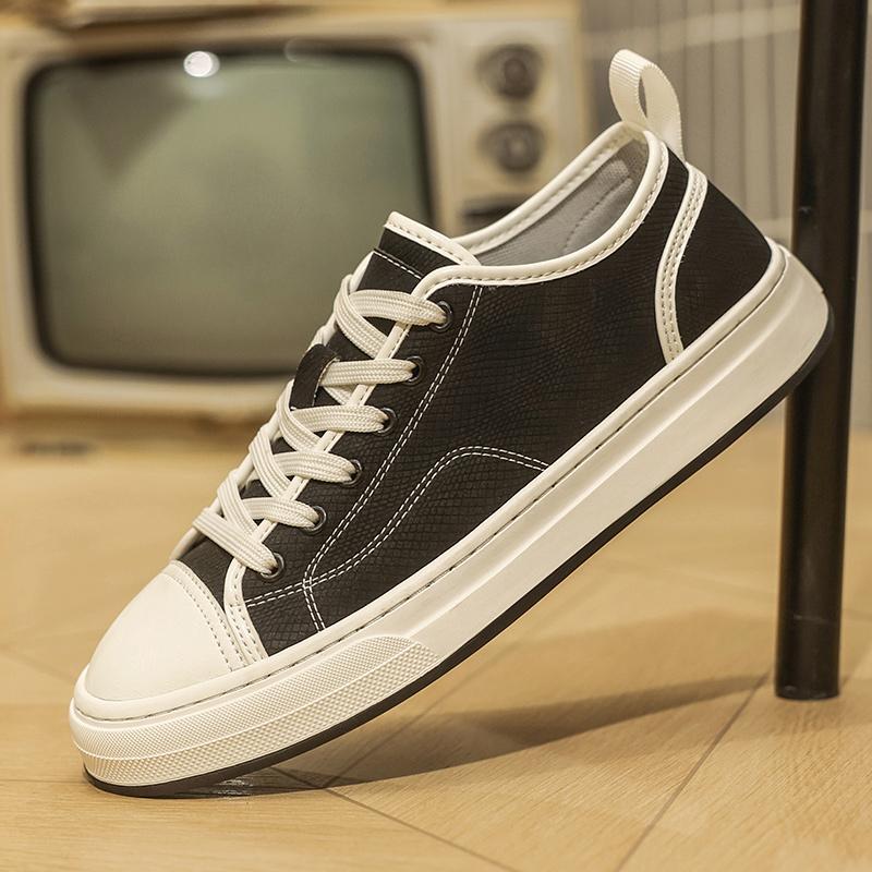 Men's Spring Summer Casual Soft-Soled Shoes Fashion Suede Leather Sneakers Leisure Walk Masculino Lace-Up Outdoor Skate Footwear