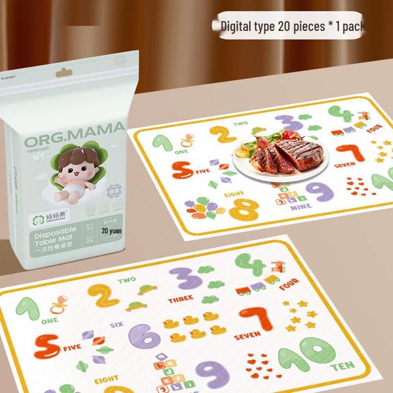 

Маслостойкие и водонепроницаемые одноразовые детские дорожные плейсматы - Толстые, портативные коврики для высоких стульчиков и столов