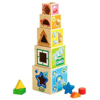 Todoribro Montessori Tower Wooden Teaching Aid, 1 Piece, Korean Baby Products