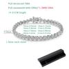 Smyoue Brilliant Cut Flower Moissanite Tennis Bracelet for Women 1.5mm Gem Full Diamond 925  Silver Plated 18K Jewelry