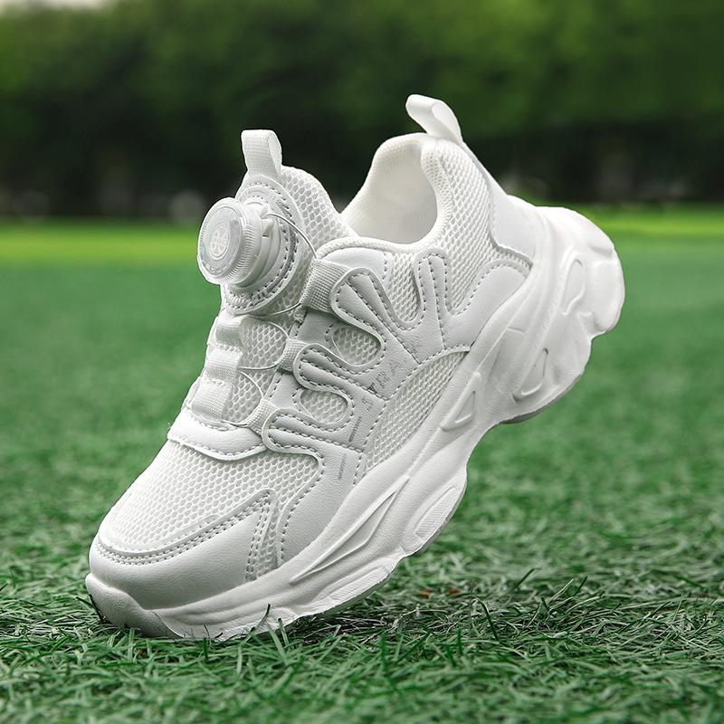 Primary school students little white shoes single net pair net shoes campus school physical education class pure white sports shoes boys and girls pe