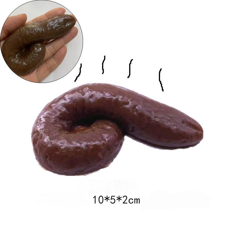 1Pcs Simulation Baba Soft Rubber Decompression Poop Pinching Music Prank Halloween April Fool's Day Toys Creative Prank BB Toy