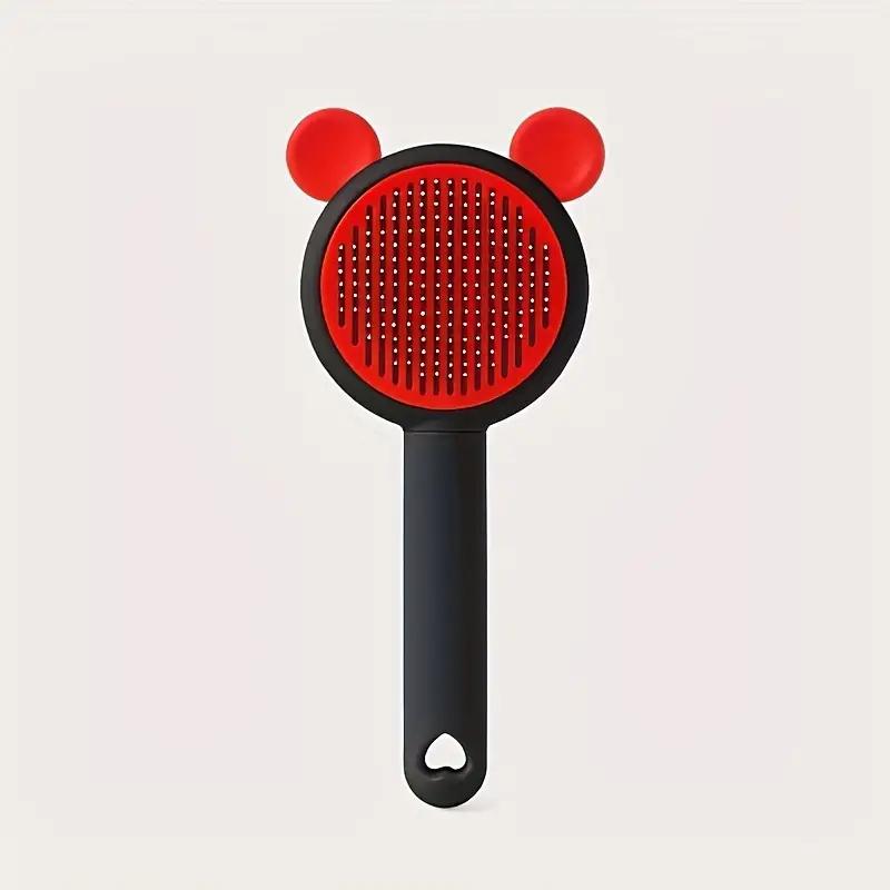 

Расческа для домашних животных в форме уха, удаление волос одним щелчком, распутывание и плавание волос, прочная пластиковая расческа для собак и кошек