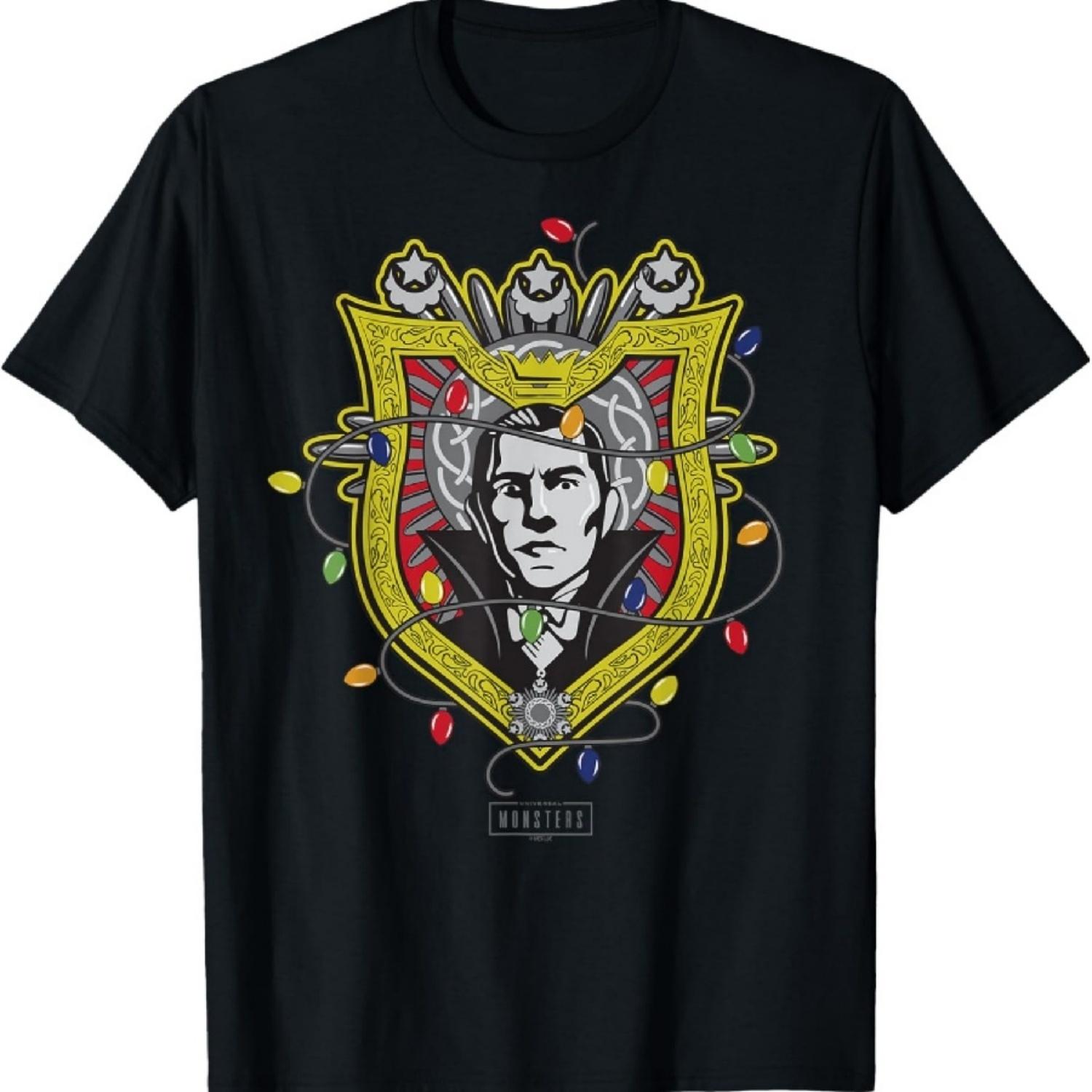 Dracula Christmas Lights Crest T-Shirt XXXXXL разноцветный