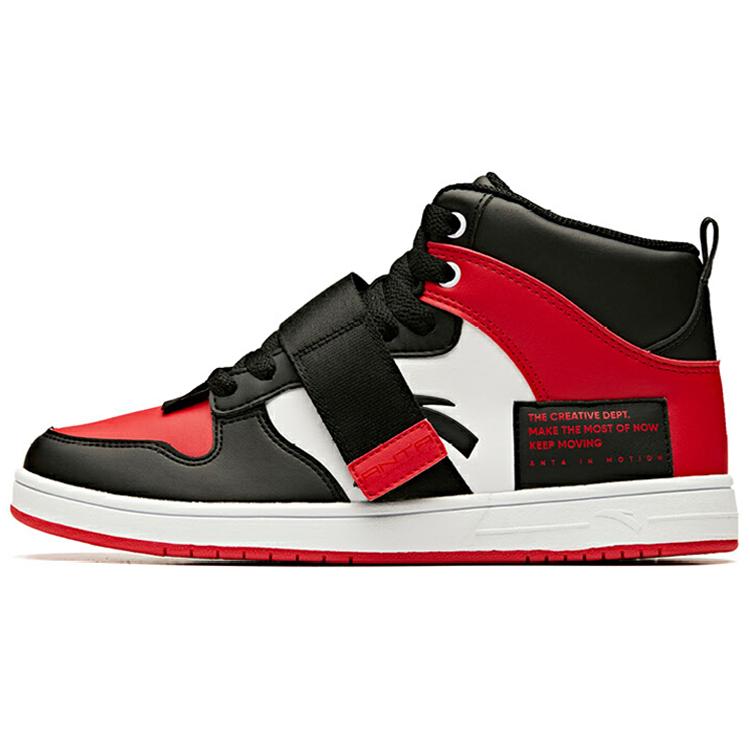 

Anta Life Collection Synthetic Leather Slip Resistant Abrasion Resistant Low top Skateboard Shoes Men s Black Red White 91938060-8 39