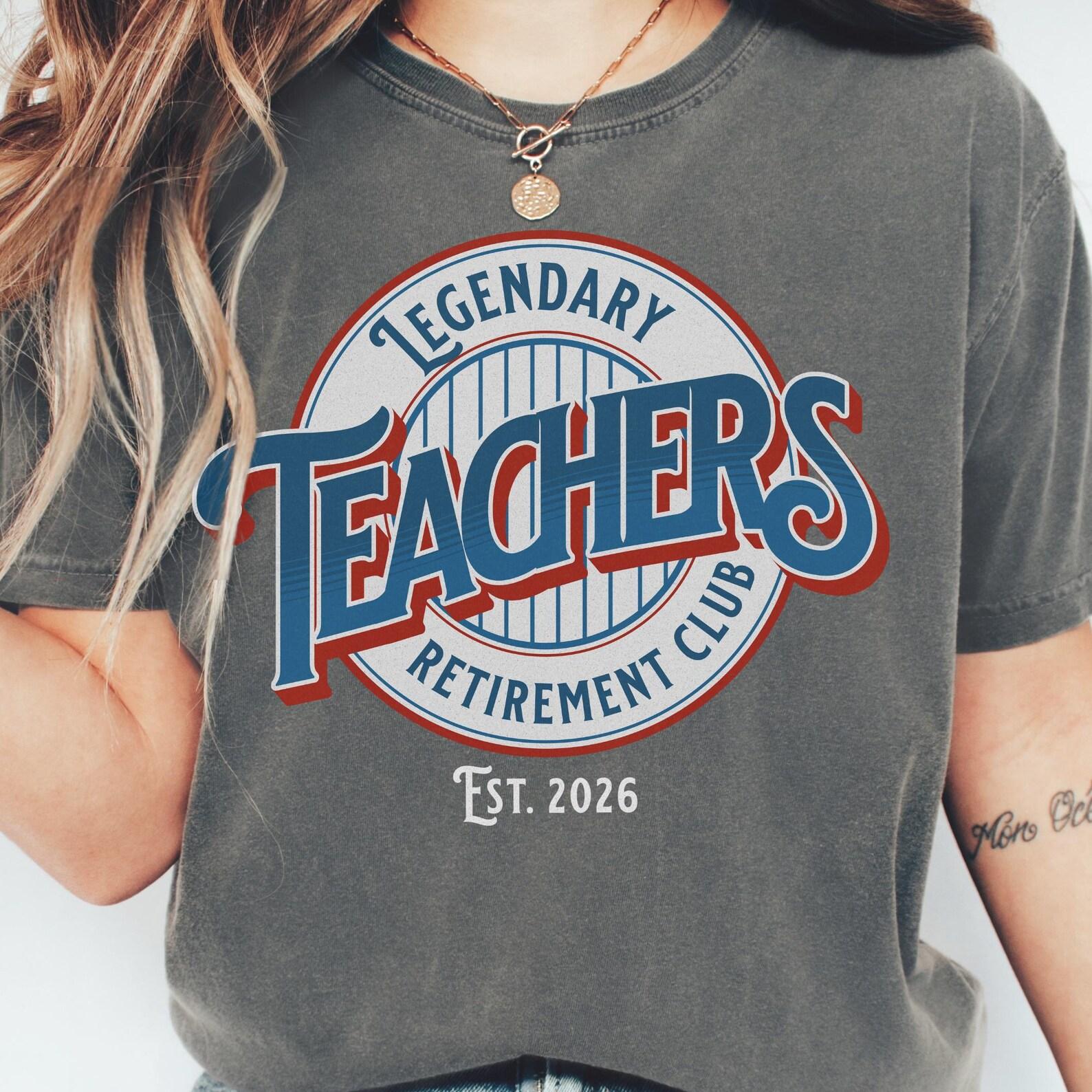 Teachers Retirement Club T-Shirt: Comfort Colors Retiree Gift S
