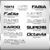 JBIW9 3D Metal Car Rear Trunk Emblem Chrome Badge Sticker For SKODA OCTAVIA SUPERB KAROQ FABIA RAPID 4x4 YETI Letter Logo Decor