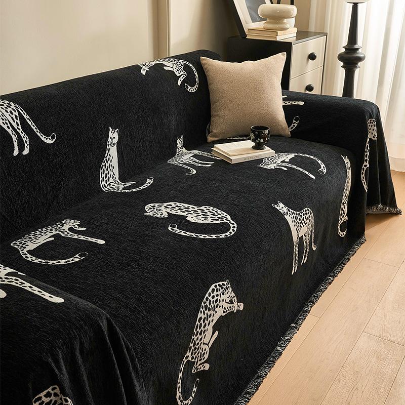 

Luxury Chenille Sofa Cover Lightweight Universal All Season Sofa Cushion Slipcover Full Protection Blanket 90 x 90cm білий