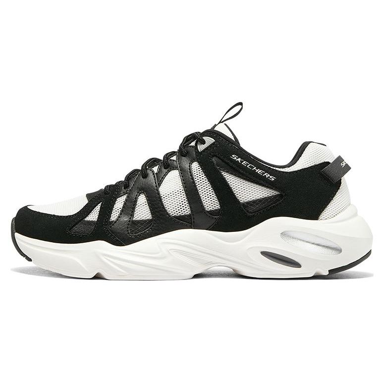 Skechers Stamina Airy Fabric Trendy Low-Top Dad Shoes Men sneakers White Black 894072-BKW 43