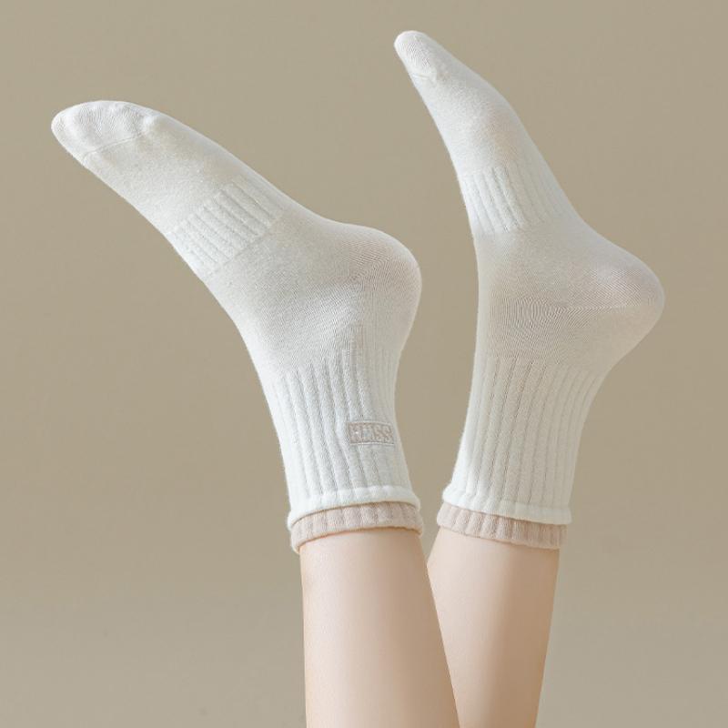 Damen Baumwoll Kurzsocken Atmungsaktive Sportsocken Gestreifte Modische Socken