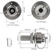 Metal RV City Water Inlet, RV Water Inlet Connection with Check Valve, RV City Water Fill Inlet Replacement Flange Fresh Water Inlet for Motorhome