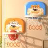 Foldable Baby Basketball Set Cartoon Animal No-Drill Installation Mini Basketball Hoop Inflatable Ball Scorable Scoreboard