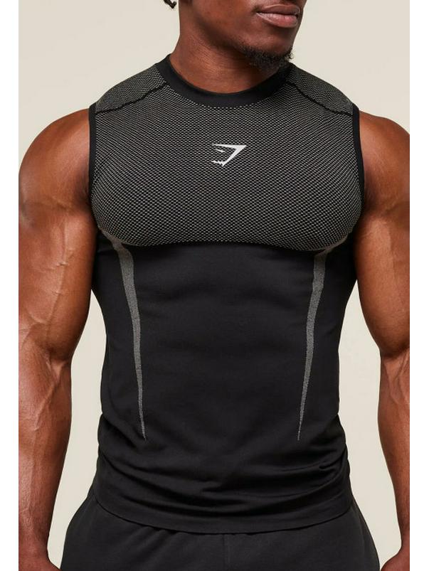 

Мужская бесшовная быстросохнущая майка без рукавов для бега Large