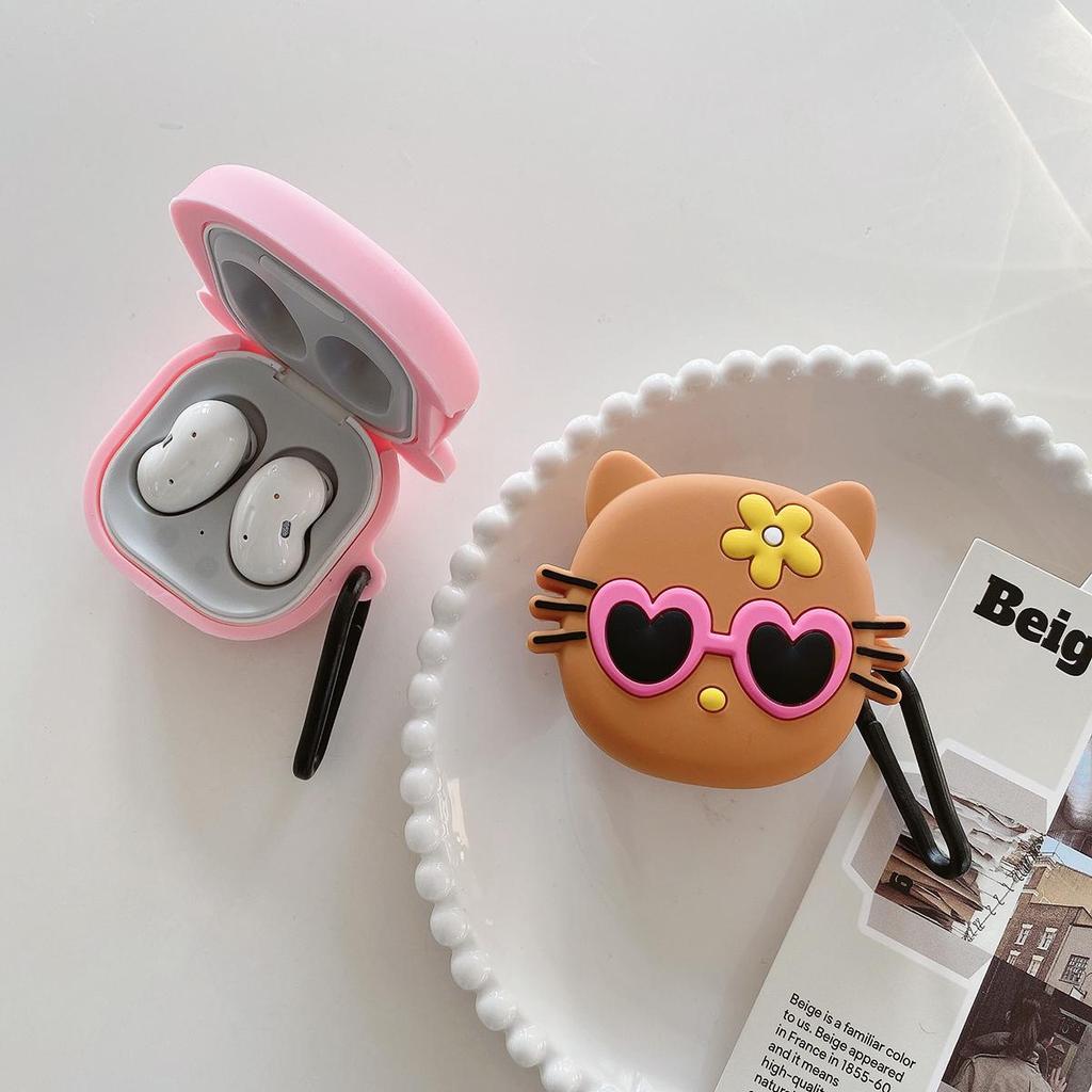 Cute Cat Earphone Case For Galaxy Buds FE Samsung Galaxy Buds Pro Galaxy Buds 2 Pro Buds Live Galaxy Buds2 Wireless Headphone Protective Cover
