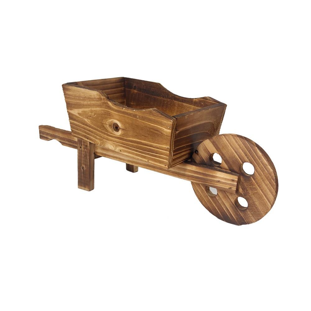Desktop Ornament Wooden Train Flowerpot Vintage Personality Plant Pot Cartoon Creative Flower Vase Bedroom