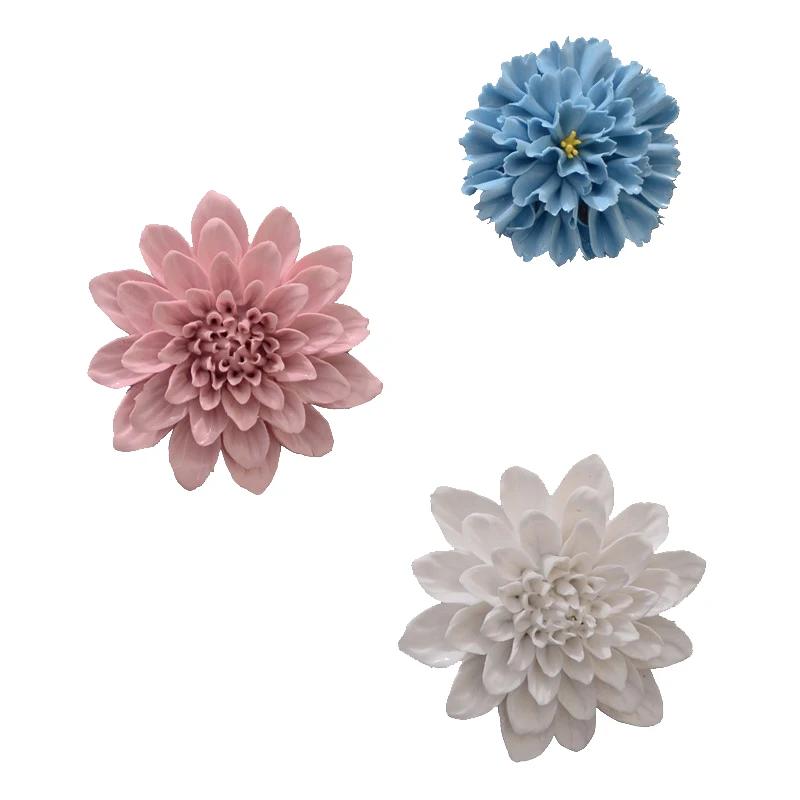 High Quality Handmade Ceramic Flower Wall Craft Home Livingroom Creative Wall Hanging Decoration Background Wall Mural Ornaments