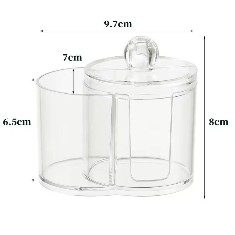 Acrylic Multifunctional Jewelry Container Cosmetic Makeup Cotton Pad Organizer Travel Cosmetic Storage Case Sundries Storage Box