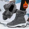New Women Snow Boots Winter High Top Ankle Boots Outdoor Non-slip Casual Cotton Shoes Plush Warm Men Shoes
