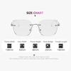 Rimless Photochromic Sunglasses Men Women Luxury Eyeglasses Trendy Outdoor Anti-Uv Color Changing Glasses