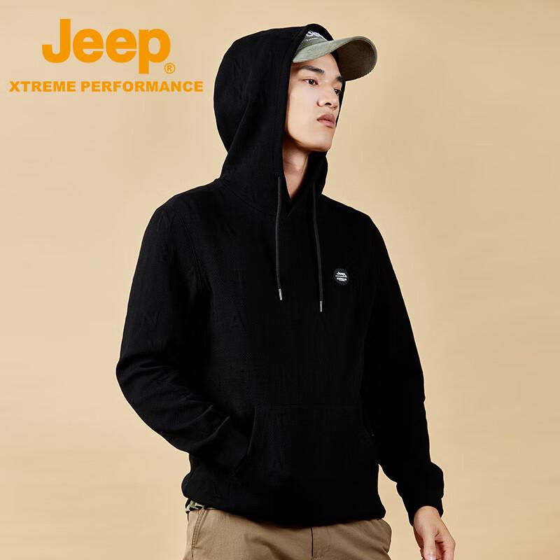 Мужская термофлисовая толстовка с капюшоном Jeep M чёрный
