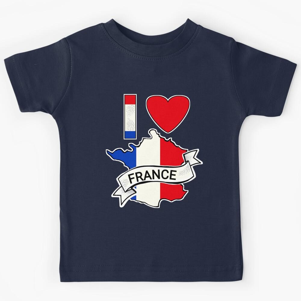 France - Flag - Map Kids T-Shirt 150