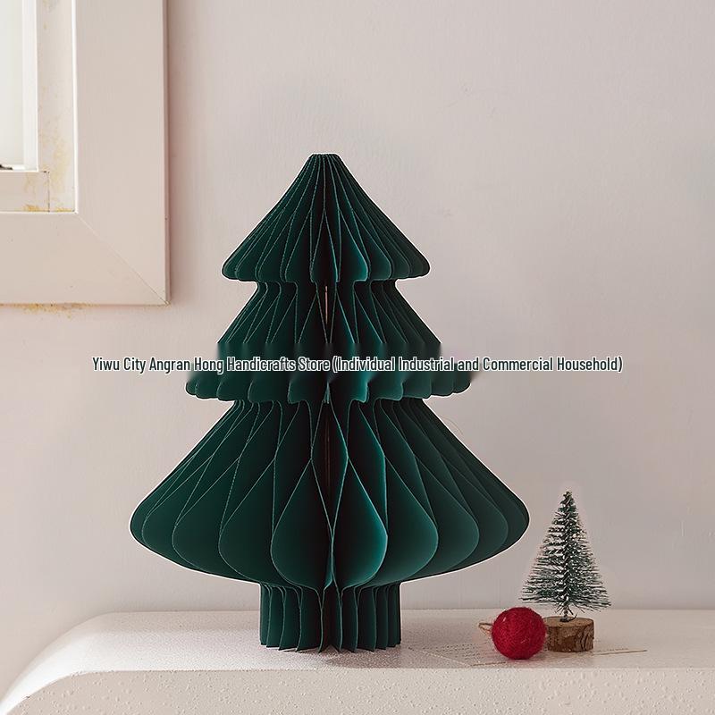 2025 Origami Christmas Tree Ornaments & Tabletop Decorations - Perfect for Holiday Scenes & Photography Props