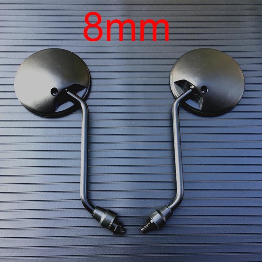 Motorbike Side Mirrors E-bike Scooter Rearview Mirror 8/10mm Universal Motorcycle Round Side Back View Mirrors