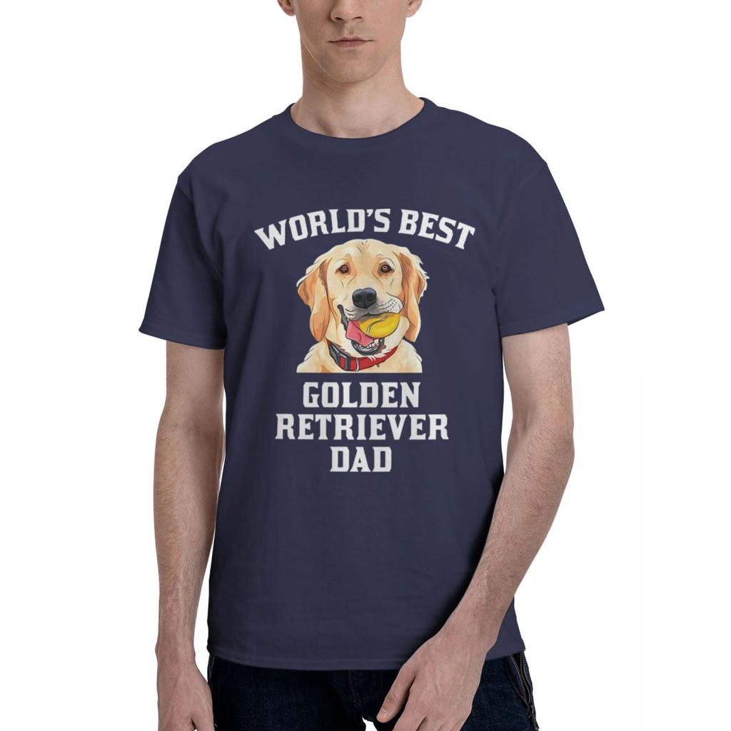 Worlds Best Golden Retriever Dad 100 Cotton Casual Breathable Confortable Men Top Mens Clothing Brands Men Clothes