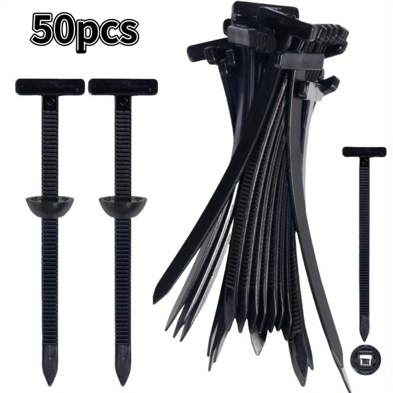 50pcs 100pcs Universal Cable Ties Through Pins Buckles Leaf Plates Base Plates Strong Locking Secure Wire Management for Home Office Automotive