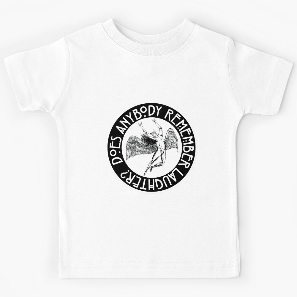 THE ICARUS SYNDROME - laughter black and white Kids T-Shirt 130