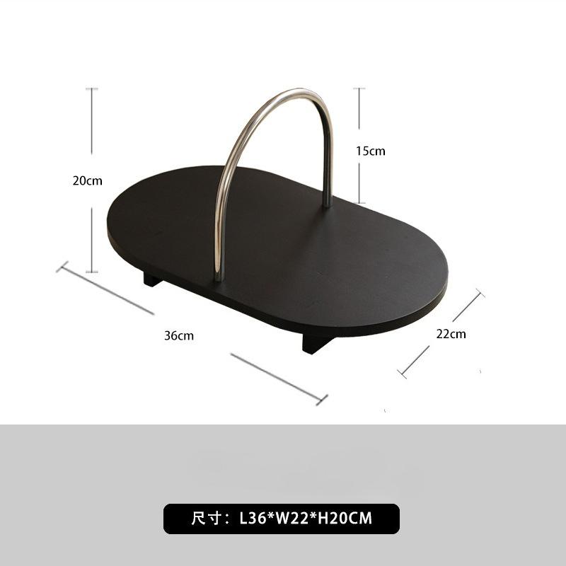 Minimalist Storage Tray with Stainless Steel Handle Decor Tray for Coffee Table Bathroom Candle PerfumeOrganizer Home Decor Gift