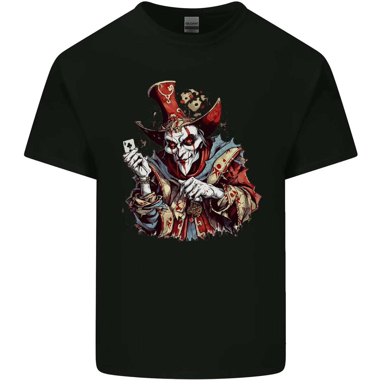 Evil Joker Clown Demon Jester Kids T-Shirt Childrens S