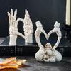 Hand Gesture Desk Statues Love Ornaments,Couple Statue, Creative Wedding Home Desktop Decor,Heart Shape Hand Figurines For Living Room Shelf Coffee