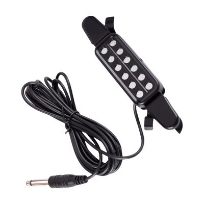 12 Hole Acoustic Guitar Pickup Sound Hole Pickup Magnetic Transducer with Volumes Tone Tuner Guitar Accessories