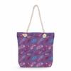 Feather print thick rope single-shoulder beach bag 7221
