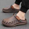 Quick-Dry EVA Solid Color Mens Sandals Fashion Trendy Lightweight Outdoor Travel Essentials Beach Shoes Casual Men's Slippers