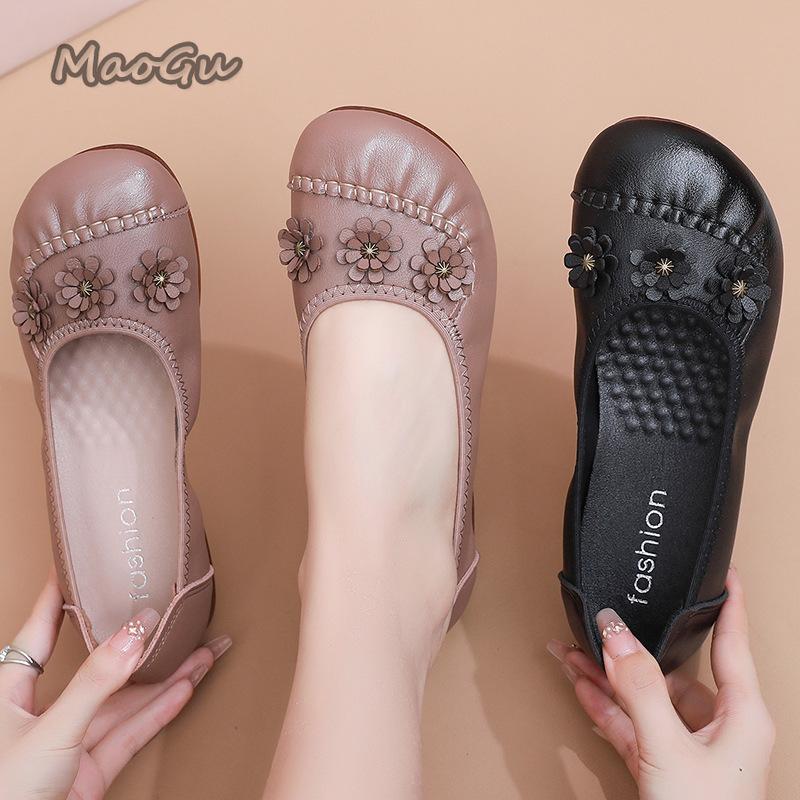 Comfortable Non-Slip Flat Shoes for Women Soft Sole Elderly Ladies Moccasins Spring Autumn Mom Grandma Casual Shoes Slip on