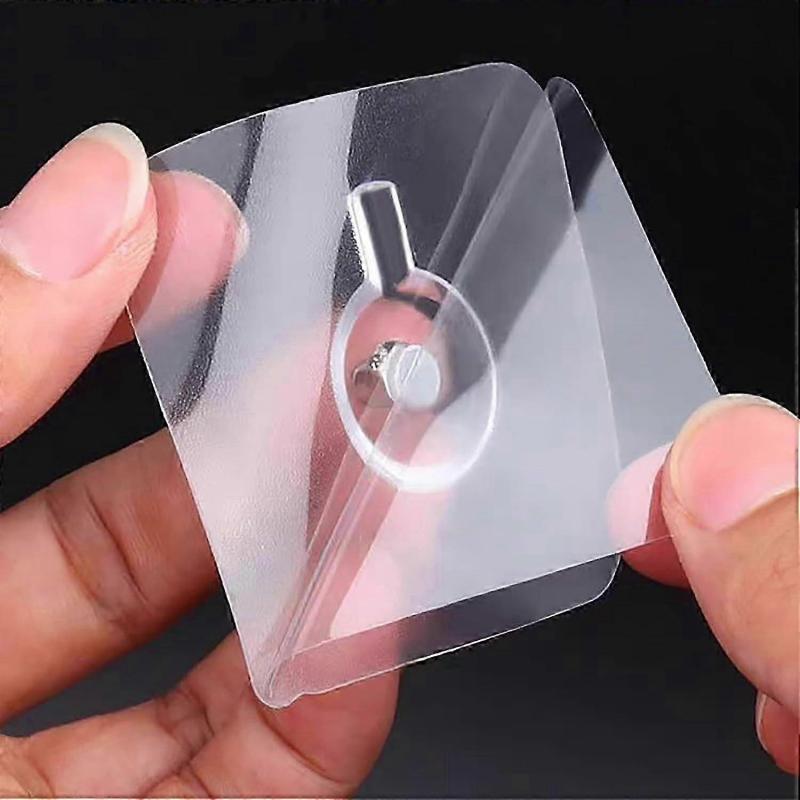 Pack of 24 Self-Adhesive Picture Hangers No Drilling - Self-Adhesive Hanging Nails - Adhesive Hooks for Hanging Photo Frames, Mirror, Wall Art, Decor