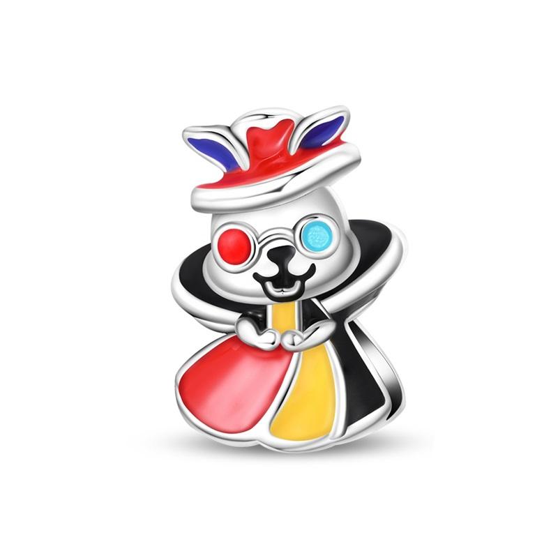 New 925 Silver Magic Cat Rabbit Charms Beads Family Infinite Loops Winter Fit 3Mm Exquisite Bracelet Diy Jewelry