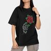 Skeleton Hand Holding Rose T Shirt Gothic Tattoo Style Unisex Graphic Tee