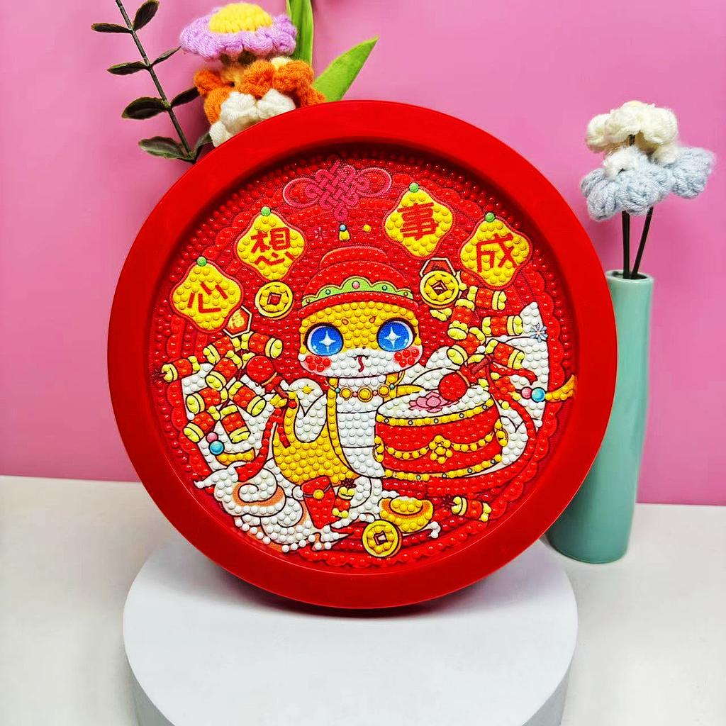 17 * 22Cm Cartoon Diamond Painting Children'S Puzzle Handmade Diy Year Of The Horse Living Room Sticker Decorative Painting