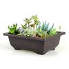 Flower Pot Plastic Balcony Square Pots Flower Bonsai Bowl Nursery Basin Plastic Planter Imitation Rectangle Plant Pots Decor