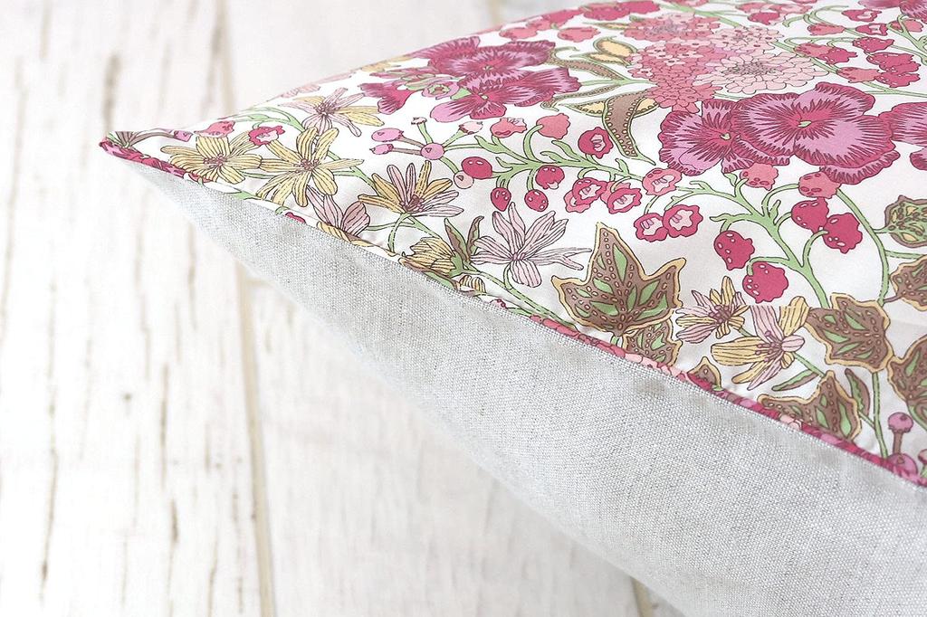 DDintex FLORET LONDON Cushion 45x45cm Cover, Edna, Pink, [Liberty Print]