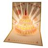 Musical and Light 3D Popup Greeting Card Luxurious Foil Stamping Cards  Birthday Party Supplies