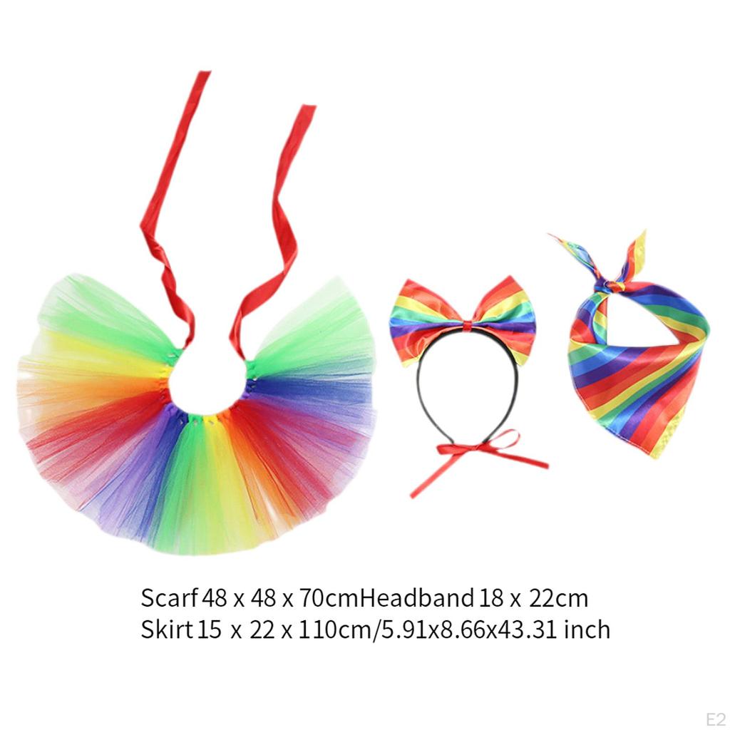 Dog Skirt Pet Puppy for Small Dogs Dress Up with Headband and Scarf Summer Clothes Cat